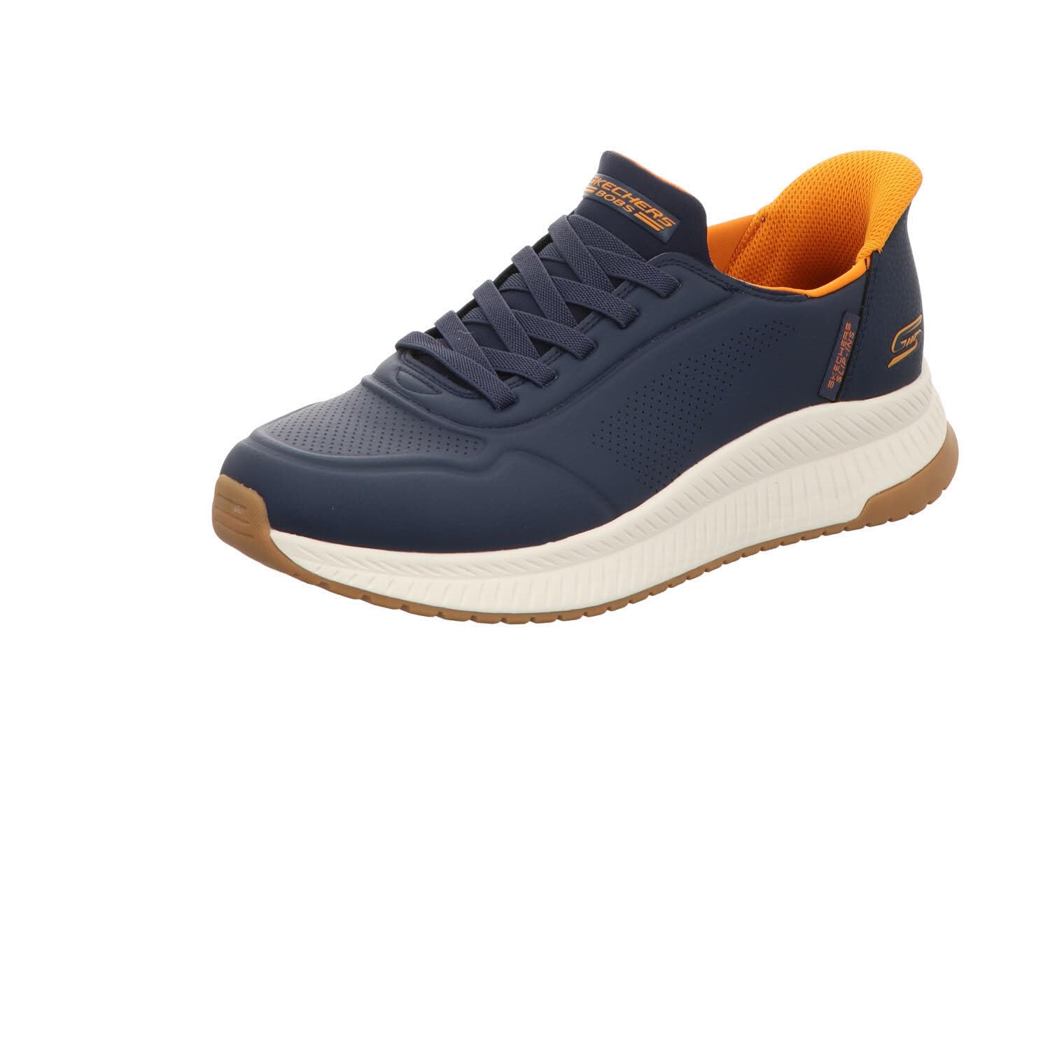 Skechers Bobs Squad 4 Direct StepSneaker da Uomo Senza Mani, Navy Pu, 41.5 EU