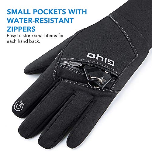 Luvas esportivas, Andoer Luvas de ciclismo de inverno feminino e masculino Luvas quentes com tela se