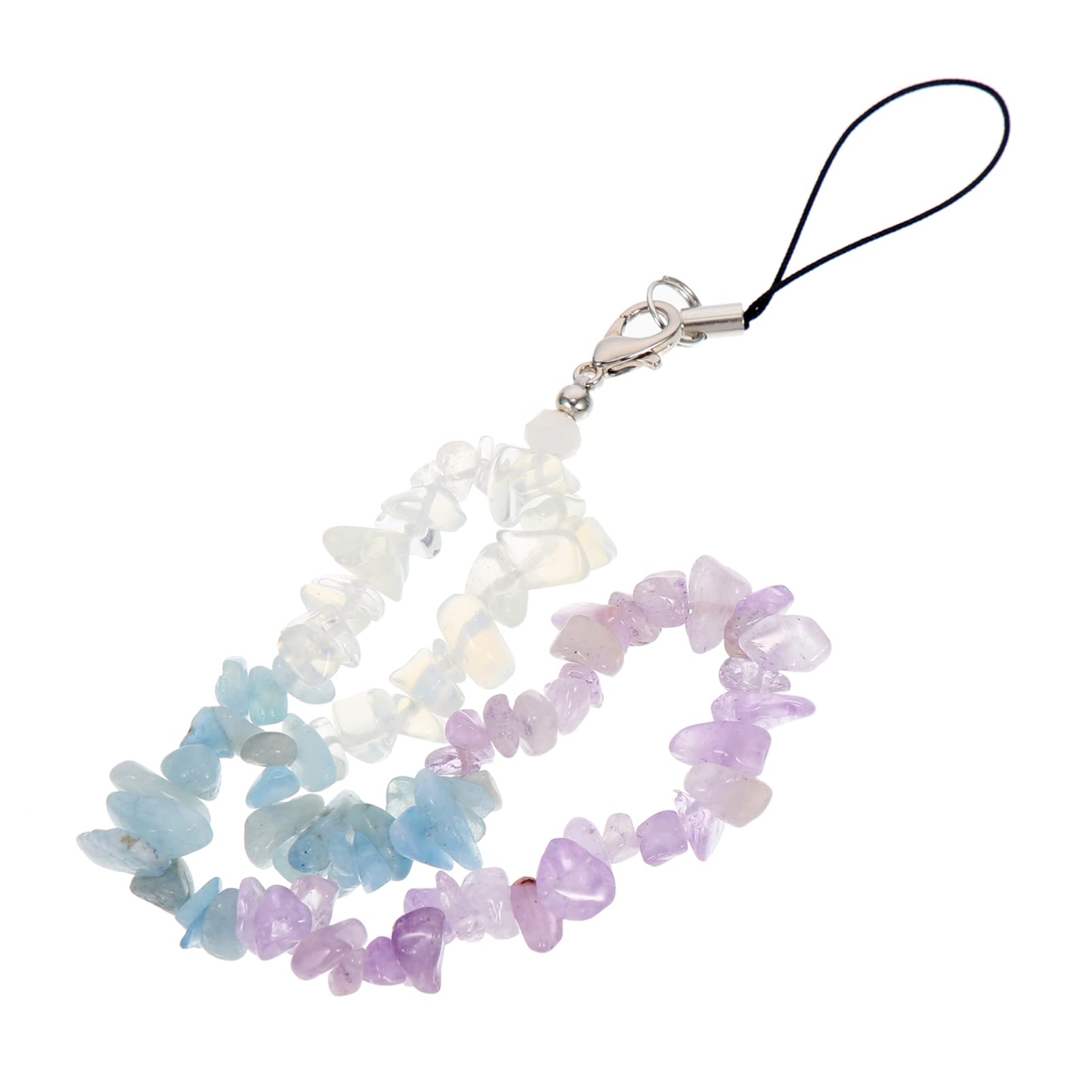 Gatuida 5 Uds Bling Celular Muñeca Anti- Accesorios Anti- Pérdida Cadena de Cuerda Cámara Perdida Teléfono Móvil Llavero Hecho a Mano de Cristal Colgante Cordón Cuentas Cordones