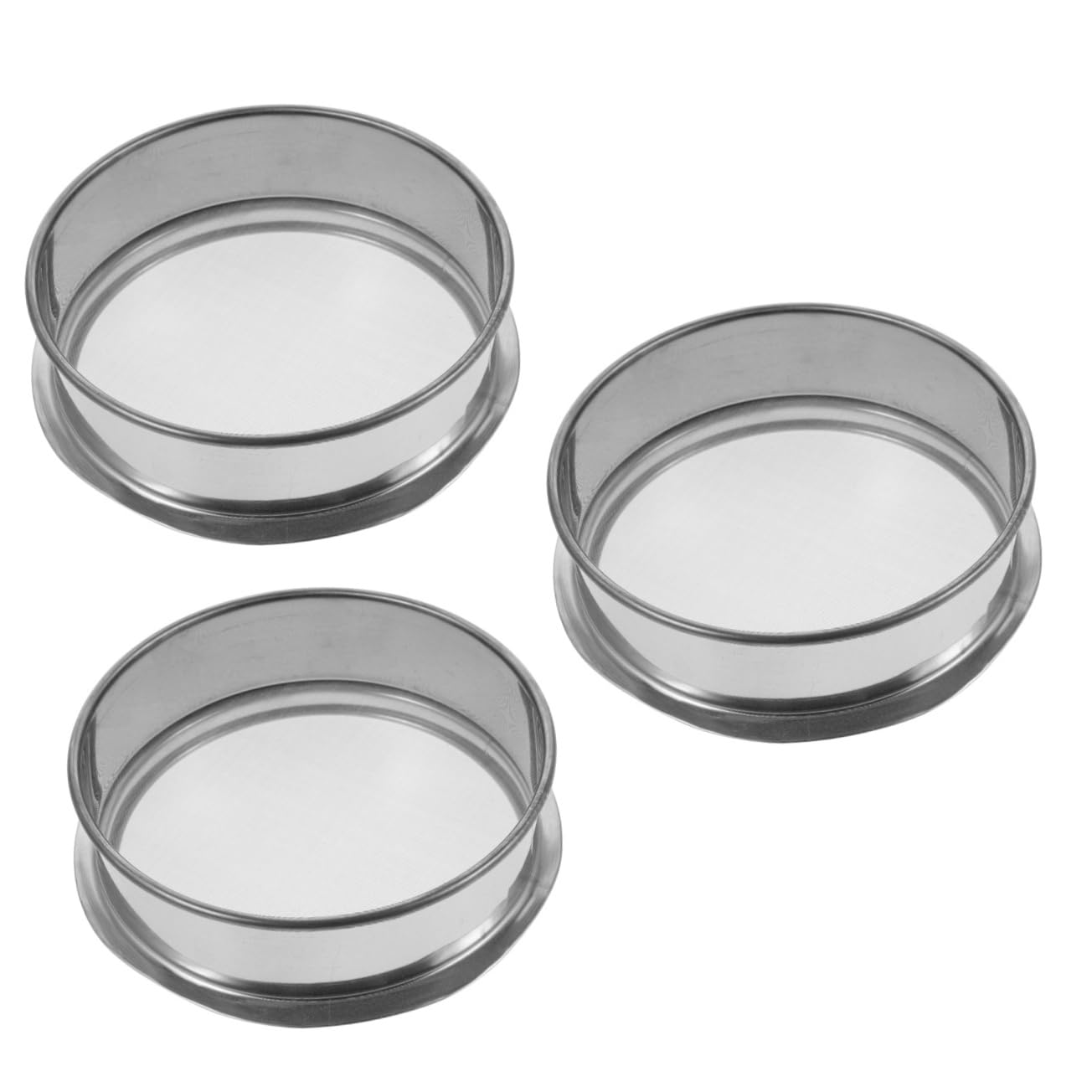 SEWACC 3pièces Tamis Rond Acier Inoxydable Mailles pour Glaçure Outil Polyvalent De Filtration pour Parfait pour Artistes Professionnels