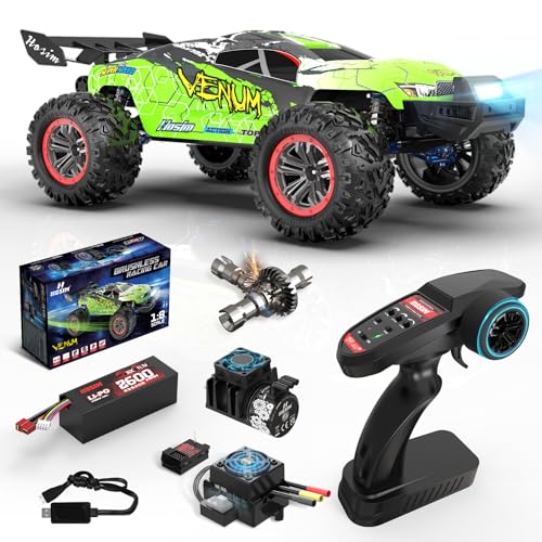 Hosim VENUM Mini 1:8 RC Cars for Adults Fast 80+KMH, Remote Control Truck 4X4 All Terrains Waterproof 2.4GHZ Off Road Hobby Grade Large High Speed RC Monster Truck with 3S Battery