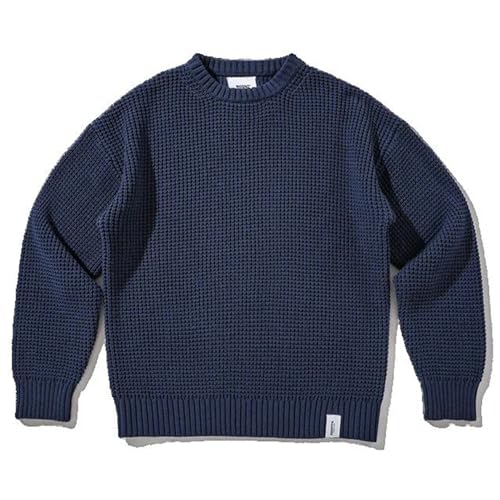 Xingfenly Thick Oversized Sweater Round Collar Autumn Winter Korean Solid Casual Lazy Knitted Sweaters Men