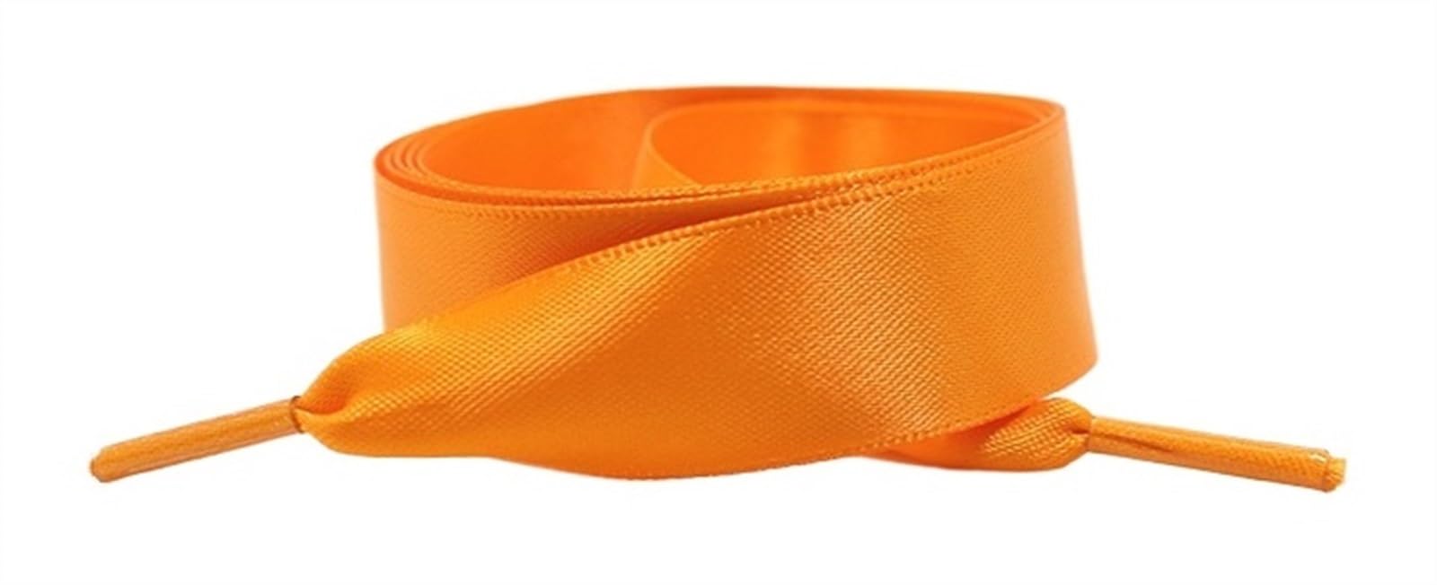 GPDNBIEU Shoelaces, Silk Flat Ribbons Sneakers Laces Wedding Unisex Suitable Satin Ided Polyester Smooth 2cm(Orange,80cm)