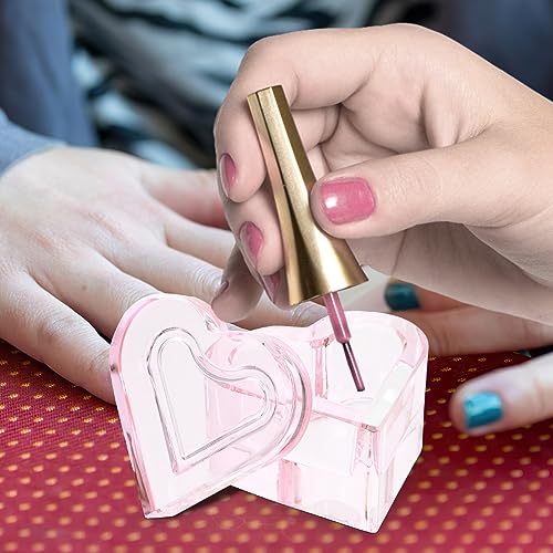 Beaupretty Plato para Uñas en Forma de Corazón con Tapa miniatura 6