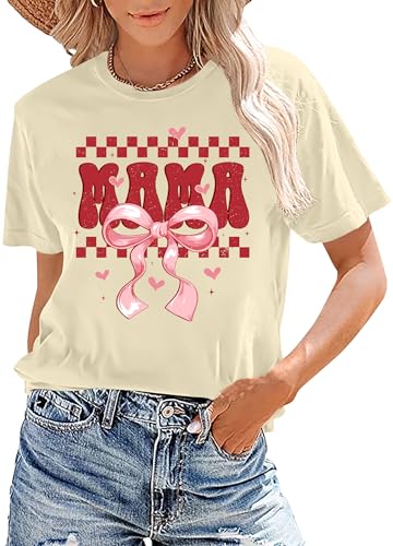 Image of Mommy and Me Valentines Day Shirts: Love Heart Tshirt Family Matching Outfits Mom and Girls Valentines Day Gifts
