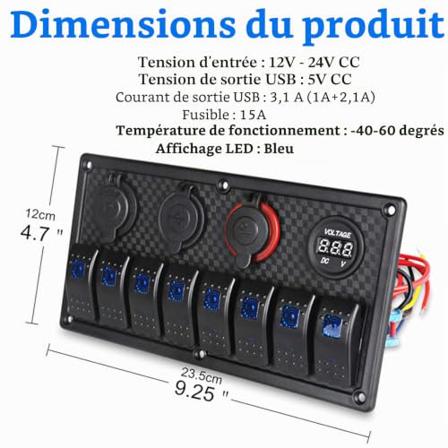 Tableau electrique bateau 12V pour organiser le camping-car - 6
