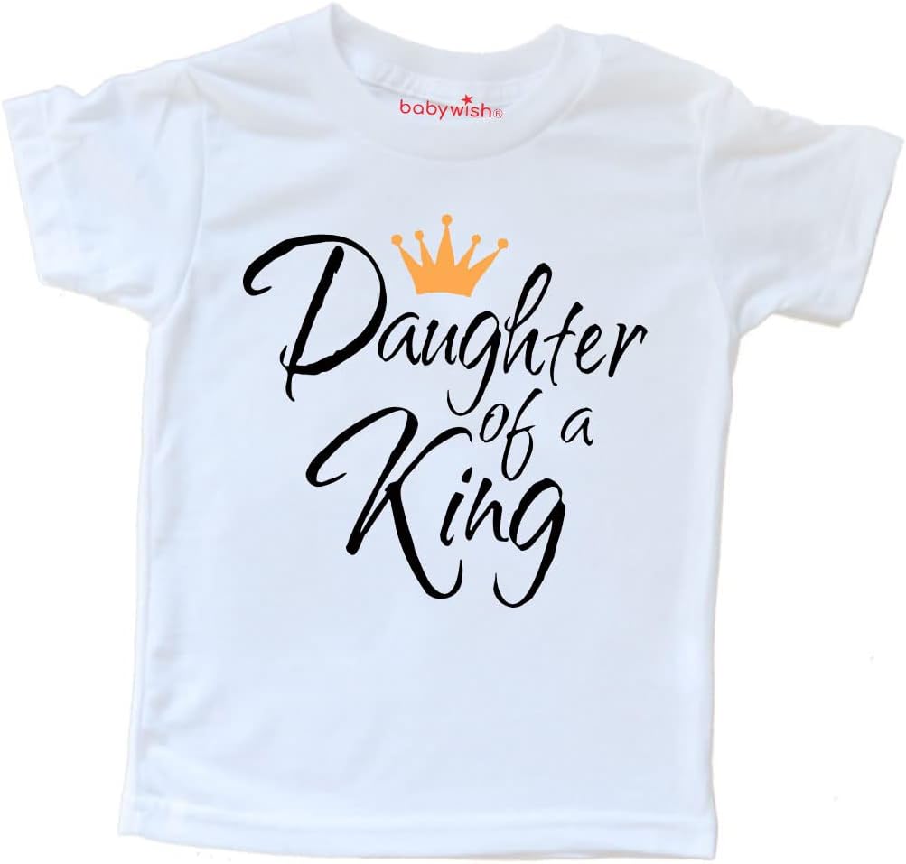 baby wishBirthday T-Shirt for Boy’s and Girl’s T-Shirt Toddler Boys Summer T-Shirts Short Sleeve Top Kids Clothes Baby Boy T-Shirts King;s Daughter