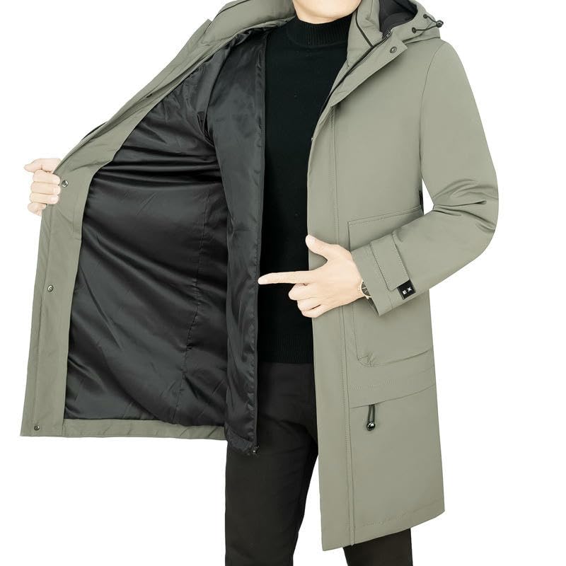 Chaqueta de invierno larga para hombre ideal para trayectos diarios y paseos cómodos 4