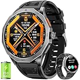 Appels Bluetooth, notifications et assistant Vocal: Cette montre militaire dispose de Bluetooth 5.0 - plus rapide et stable. Cette montre connectée waterproof a un Haut-parleur de 60 décibels et un microphone à réduction de bruit pour des appels clairs. Une fois jumelée à votre smartphone, vous pouvez facilement répondre, passer ou raccrocher des appels et consulter les notifications (SMS, Facebook, WhatsApp, tiktok, etc.). Donnez des instructions vocales et l'assistant vocal exécute la tâche