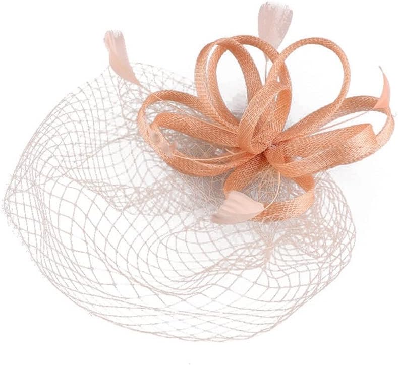 [IPROCAS] ブライダルメッシュ魅力的なエレガントなFemalel Veils結婚式の帽子レースヘアアクセサリーミリニャー教会