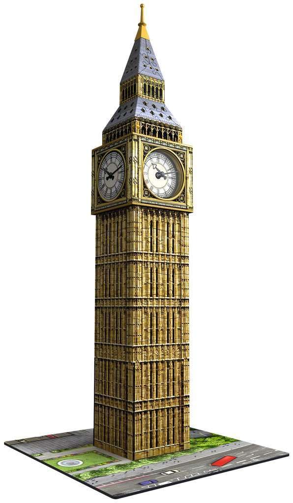 Ravensburger 3D Puzzle 12586 - Big Ben mit Uhr - 216 Teile - Das weltbekannte Londoner Wahrzeichen zum selber Puzzeln ab 8 Jahren: Erleben Sie Puzzeln in der 3. Dimension