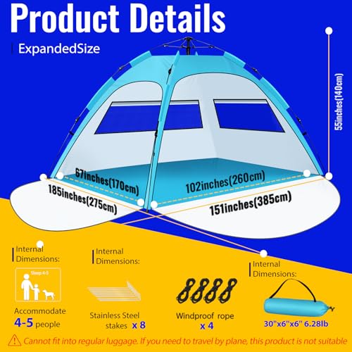 Pop Up Beach Tent for Family