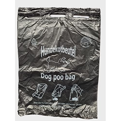allesverpackt 1000 Stück Hundekotbeutel, biologisch abbaubar, 20 x 31+3 cm, zu 100 Stück geblockt