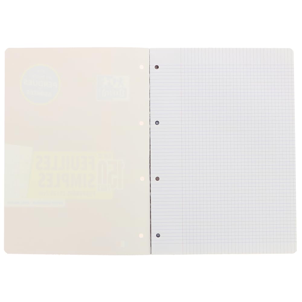 OXFORD Lot de 4 Bloc de Feuilles A4 Petits carreaux 5x5mm 150 Pages