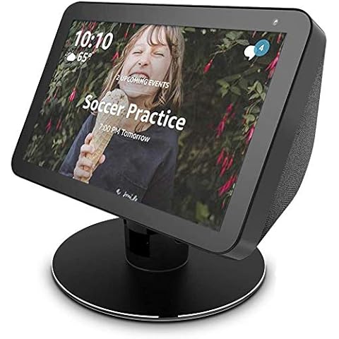 ATOPHK Adjustable Stand only for Echo Show 8 / Echo Show 8 (2nd Gen), Tilt + Swivel Stand，Aluminum Stand with 8 Magnets Black Cover