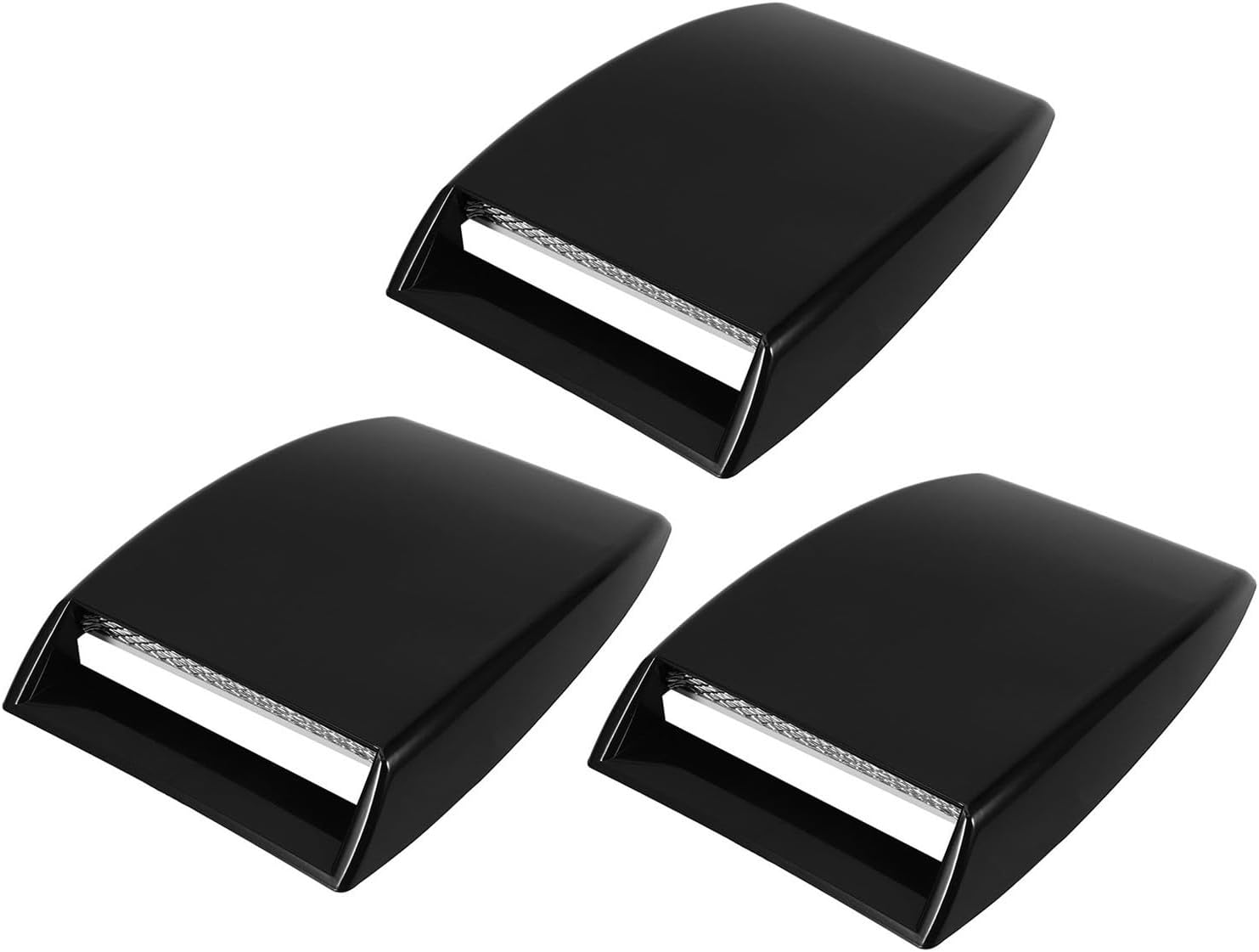 UPKOCH 3 Pcs Black ABS Hood Vent Decorative Cover for Vehicle Exterior