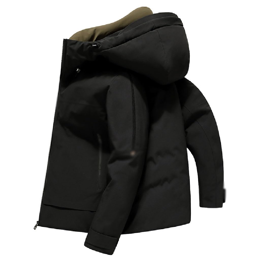 Doudoune homme duvet de canard blanc blouson d'hiver premium chaud à capuche L