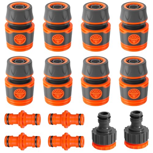 XSHAO® 14 Pcs Embout Tuyau D'arrosage, Raccord Tuyau Arrosage 13mm (1/2