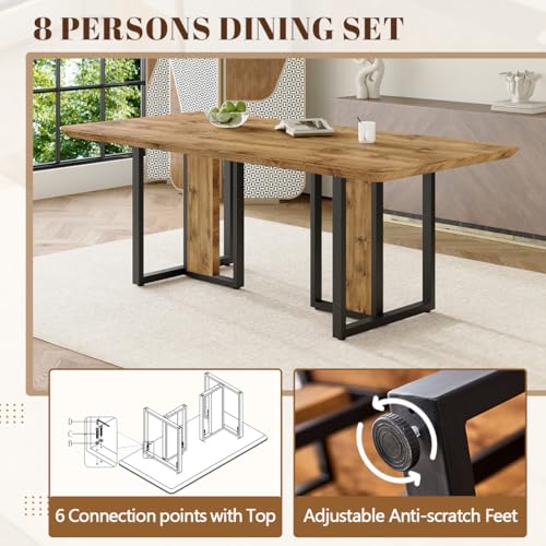 Dining-Room-Table-Set-for-879-Rectangle-Wood-Dining-Table-Set-with-8-Thick-Cushion-Upholstered-Chairs9-Piece-Dining-Table-Set-Easy-AssemblyDinner-Table-Set-for-8-for-Kitchen Dining Room Table Set for 879 Rectangle Wood Dining Table Set with 8 Thick Cushion Upholstered Chairs9 Piece Dining Table Set Easy AssemblyDinner Table Set for 8 for Kitchen