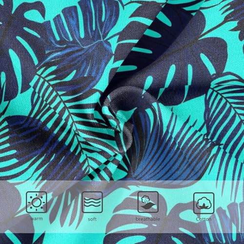 Girls Underwear Toddlers 2t Cotton Little Girl Panties Animal Briefs Underpants Dark Blue Monstera Palm Leaves3