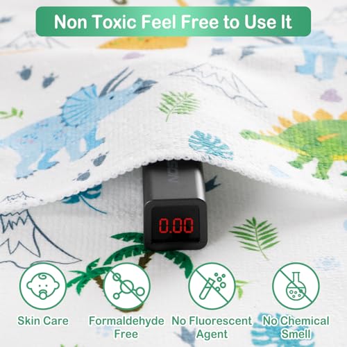 Image of Baby Washcloths, 24Pack Baby Washcloth Extra Soft & Ultra Absorbent, for Unisex Boys Girls Body, Washclothes Gentle on Sensitive Skin, 9x9 Dinosaurs Trees
