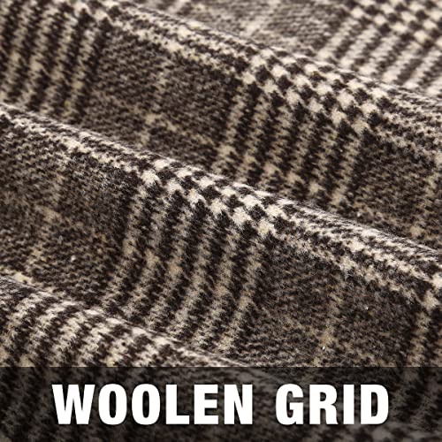 Image of IDEALSANXUN Womens High Waist Plaid Skirt Bodycon Pencil Wool Mini Skirts