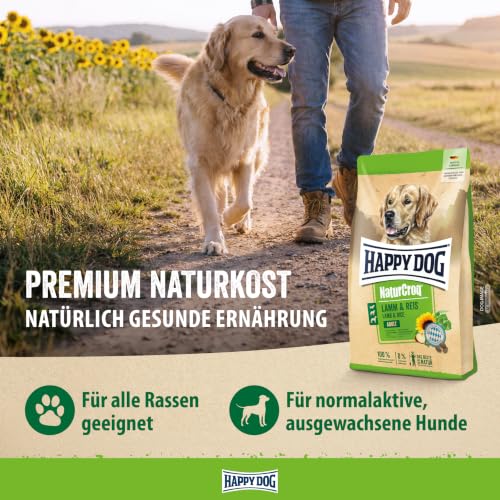 Happy Dog NaturCroq Lamm & Reis Trockenfutter, 1 kg für Sensible Hunde