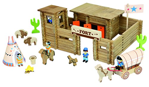 JeuJura – Far West – Fuerte y Indios – 200 Pieces, 8068, Multicolor
