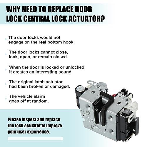 Image of ACROPIX Rear Right Side Door Latch Actuator Door Lock Central Lock Actuator Fit for Dodge for Ram 3500 2010 No.4589650AB - Pack of 1