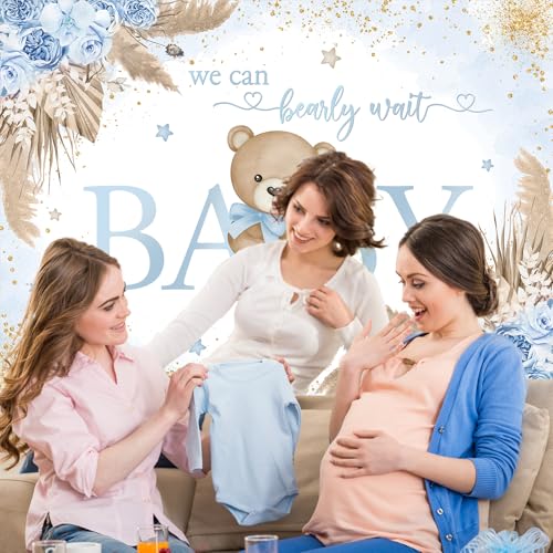 Fondo para Baby Shower Mocsicka Azul 240x180 cm miniatura 6
