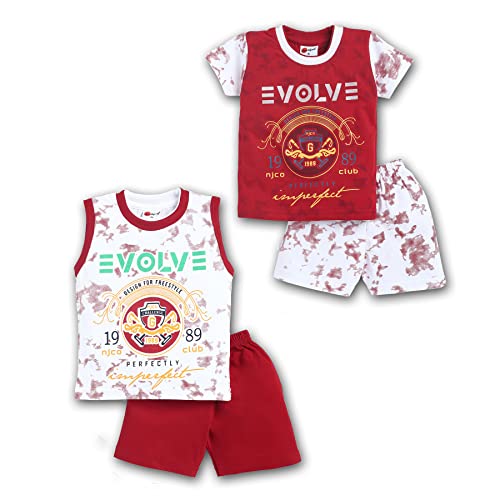 Image of Mars Infiniti Multicolor Half T Shirt and shorts combo set