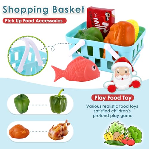 Foto von BUYGER Kinder Kasse Kaufladen Spielzeug, Kinderkasse mit Scanner Mikrofon Sound, Multifunktional Registrierkasse, Rollenspiel Nikolaus Geschenk für Kinder Jungen 3 4 5 + Jahre