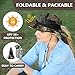 Solaris Fishing Sun Camo Hat for Women Men, UPF 50+ Sun Protection Packable Sun Hat, Thick Material Suitable for Fall Winter Outdoors Safari Activity