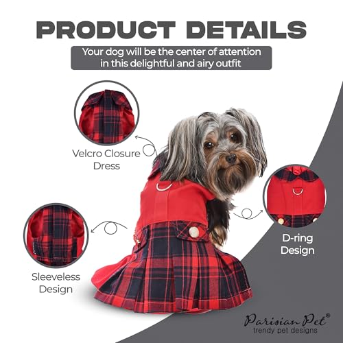 Parisian-Pet-Dog-Dress-Scottish-Red-Dog-Outfit-Stylish-Dog-Wedding-Clothes-Lightweight-Party-Puppy-Dress-Dog-Dresses-for-Large-Dogs-Girl-2XL Parisian Pet Dog Dress Scottish Red Dog Outfit Stylish Dog Wedding Clothes Lightweight Party Puppy Dress Dog Dresses for Large Dogs Girl 2XL