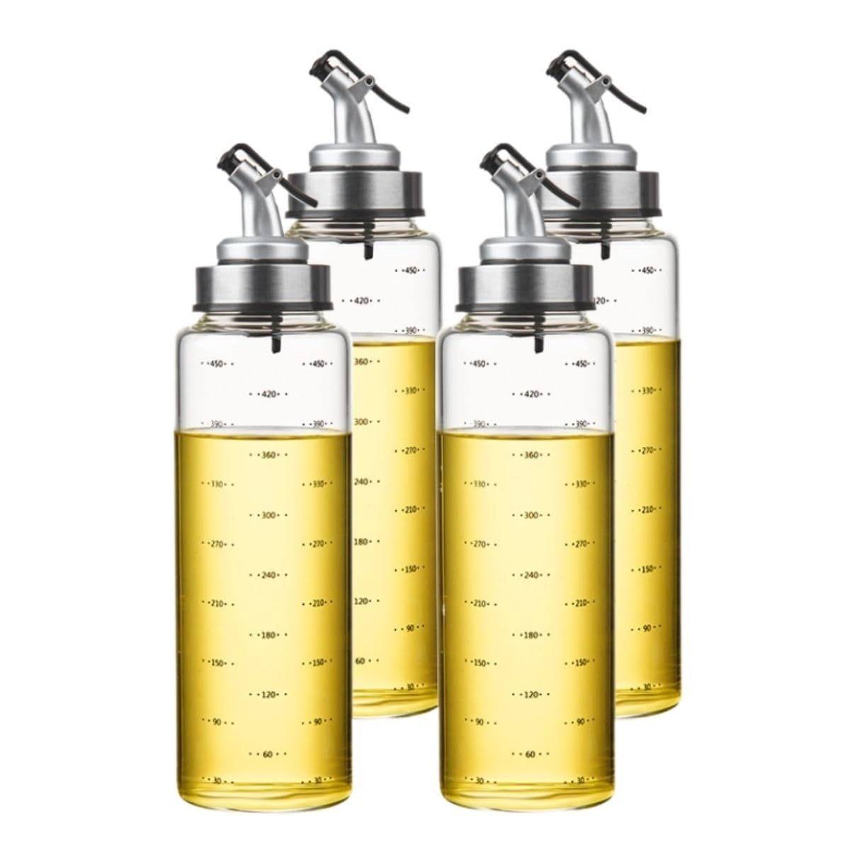 Essig Ölflaschen Set Sojasauce Essig Öl Topf Küche Haushalt Glas Trennwand Gewürzglas 4 Stück Set Küche | 24x6.5cm
