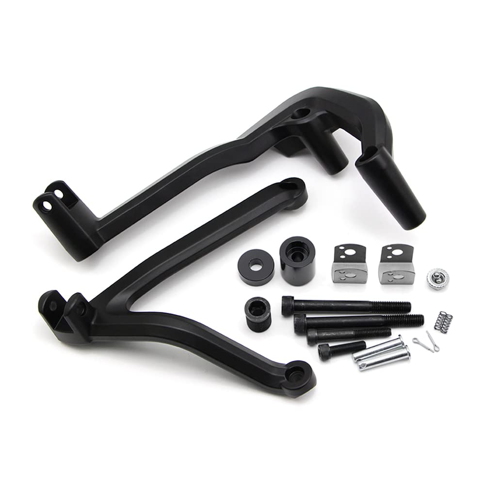 Dreamseek Pedal de pie trasero de motocicleta + soporte para Harley Sportster S 1250 RH1250 2021 2022 CNC componente de montaje de estribera de aluminio (negro mate)
