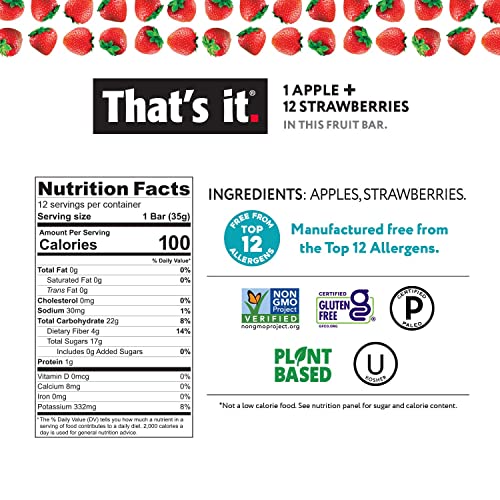 That'S It. 8012V1 Variety Pack 100% Natural Real Fruit Bar, Best High Fiber Vegan, Gluten Free Healthy Snack thumb #1