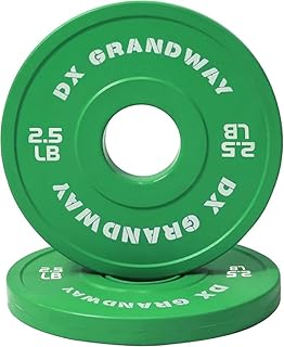 Fitness Change Weight Plates 1.25LB 2.5LB 5LB Pairs Support Plates Olympic Plates for Weight Lifting Bumper Weight Plates Steel Rubber Strength Training Weight Plates