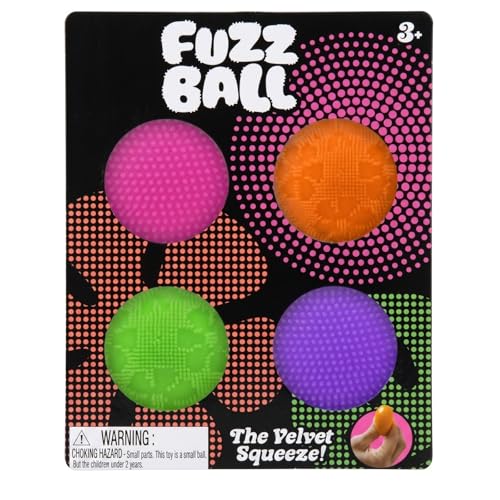 4PCS Fuzz Ball, 4 Pack Squishy Stress Ball Slow Rising Fidget Squishy Balls Anxiety Stress Relief for Adult