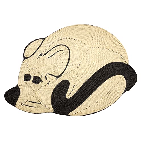 Arquivet Rascador para Gatos con Forma de ratón - Blanco y Negro, 56 x 40 cm