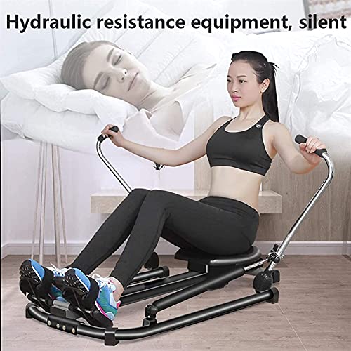 Image of Fitness Equipment Equipment Home Gym Indoor Rower Foldable Rowing Machine Adjustable 12 Stage Hd Data Display Double Track Suitable for Home Fitness Exercise