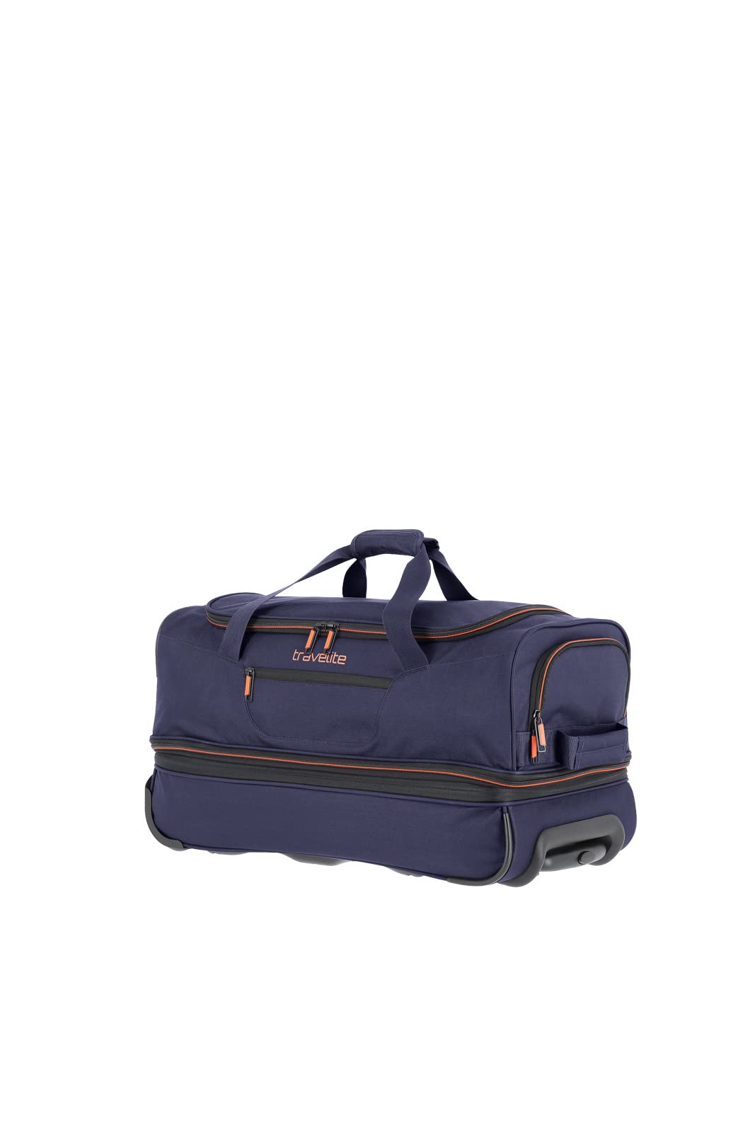travelite trolley da viaggio con ruote misura media, espandibile, BASICS, trolley morbido per bagagli, borsone con ruote, 55 cm, 51-64 litri