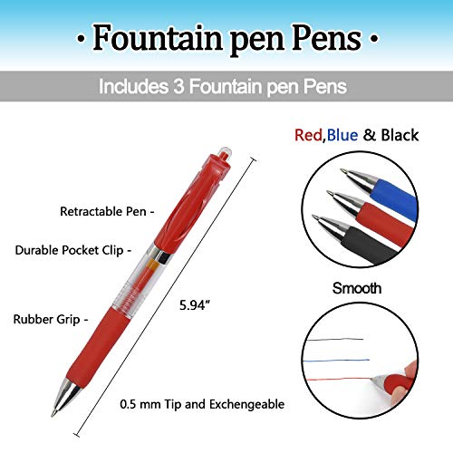 EAONE Writing Essentials Kit- Fineliner Color Pen Highlighter Pen Retractable Multicolor Ballpoint Pens Pencil with Erasers and Pencil Sharpener for Adults Student School Office Supplies-44 Counts - Thumbnail 7