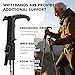 Walking Stick for Hiking, Adjustable Hiking Poles for Men, Women and Kids, Walking Canes for Seniors Balance, Aluminum Trekking Poles Use for Travel, Skiing, Mountaineering (Black)