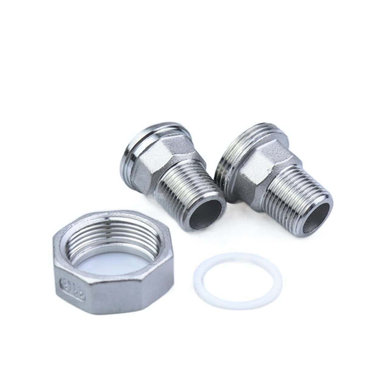 1/4" 3/8" 1/2" 3/4" 1" 1-1/4" 1-1/2" 2" BSP Male*Male Thread 304 Stainless Steel Union Pipe Fitting Connector Coupler Cheerfully (Size : 2 inch)
