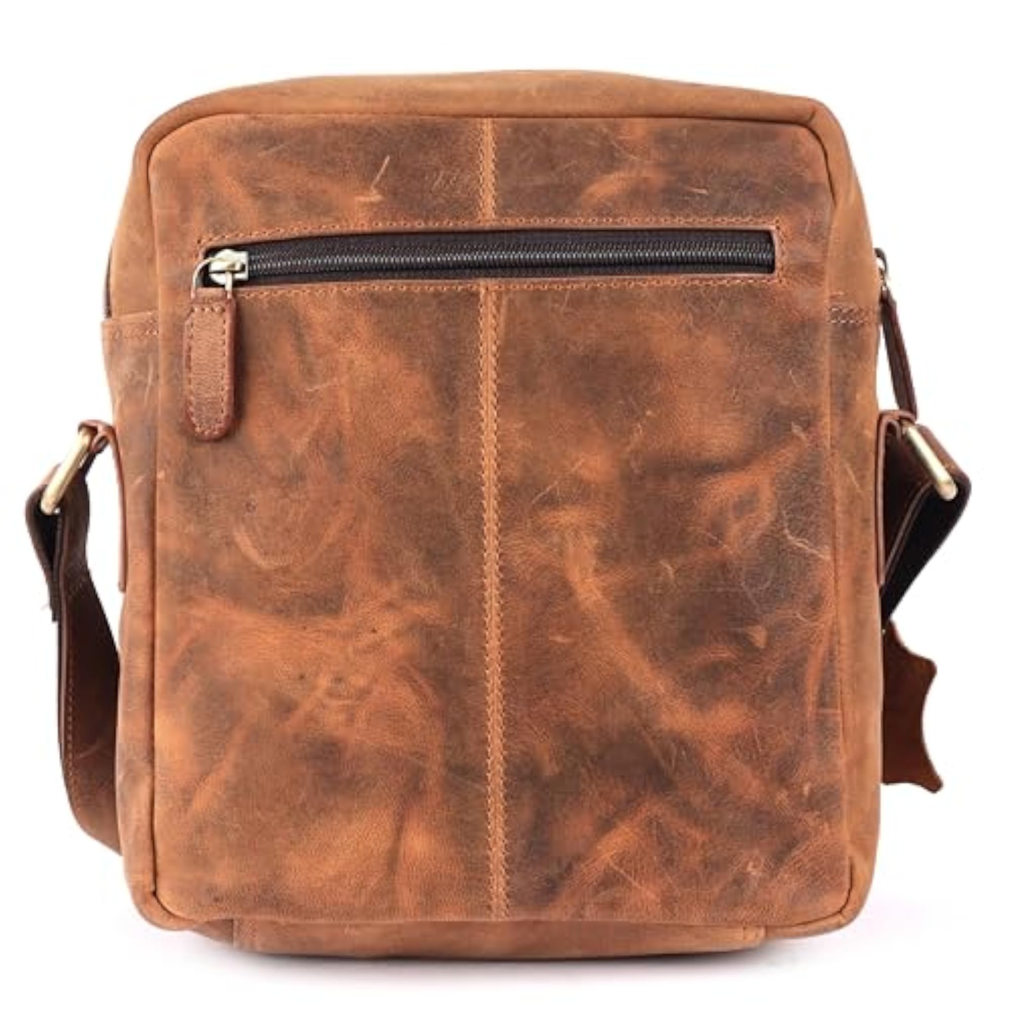 Crossbody Genuine Leather Sling Bag for Men, Tan