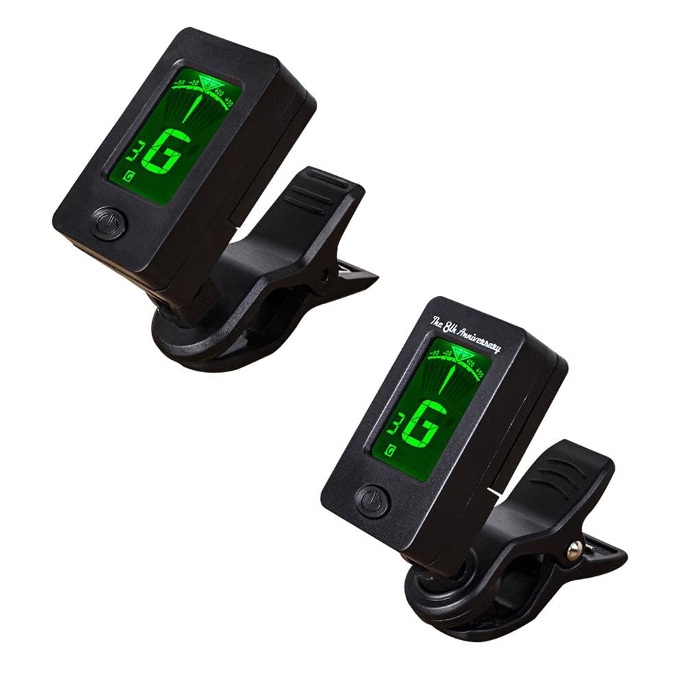 10 set Digitale Chitarra Tuner Alimentato A Batteria Anti-Interferenza Rotante Clip-On Schermo LCD Luce Tuners Violino Basso Accessori Stile 1