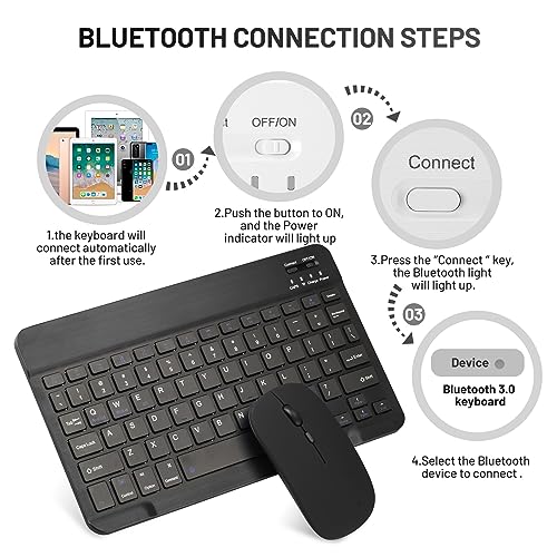 Guiheng Ultra-Slim Bluetooth Keyboard Portable Mini Wireless Keyboard Rechargeable For Apple Ipad Iphone Samsung Tablet Phone Smartphone Ios Android Windows thumb #4