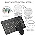 Ultra-Slim Bluetooth Keyboard Portable Mini Wireless Keyboard Rechargeable for Apple iPad iPhone Samsung Tablet Phone Smartphone iOS Android Windows (10 inch Black)