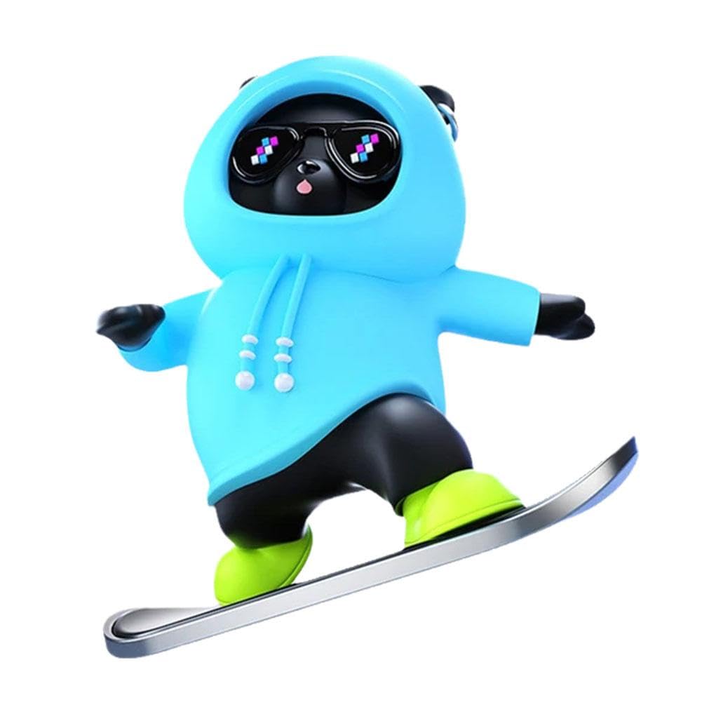 Ciieeo Schwebender Skateboard Bär Auto-Deko - Lustiges Dashboard Ornament Mit Bewegung